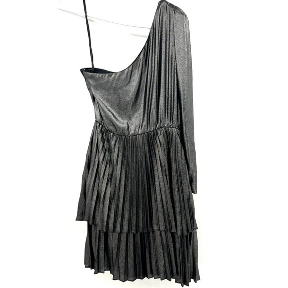 Derek Lam Collective Silver One Sleeve Cocktail Dress Size 40 US Small - Picture 6 of 7